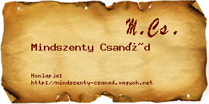 Mindszenty Csanád névjegykártya